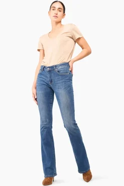 JANICE Denim^Blauwe Flared Jeans Arlo Blue 111