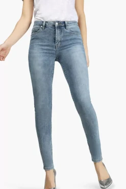 JANICE Denim^Blauwe High Waist Skinny Jeans Rocket Blue 808