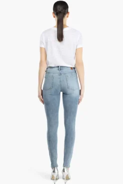 JANICE Denim^Blauwe High Waist Skinny Jeans Rocket Blue 808