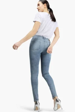 JANICE Denim^Blauwe High Waist Skinny Jeans Rocket Blue 808
