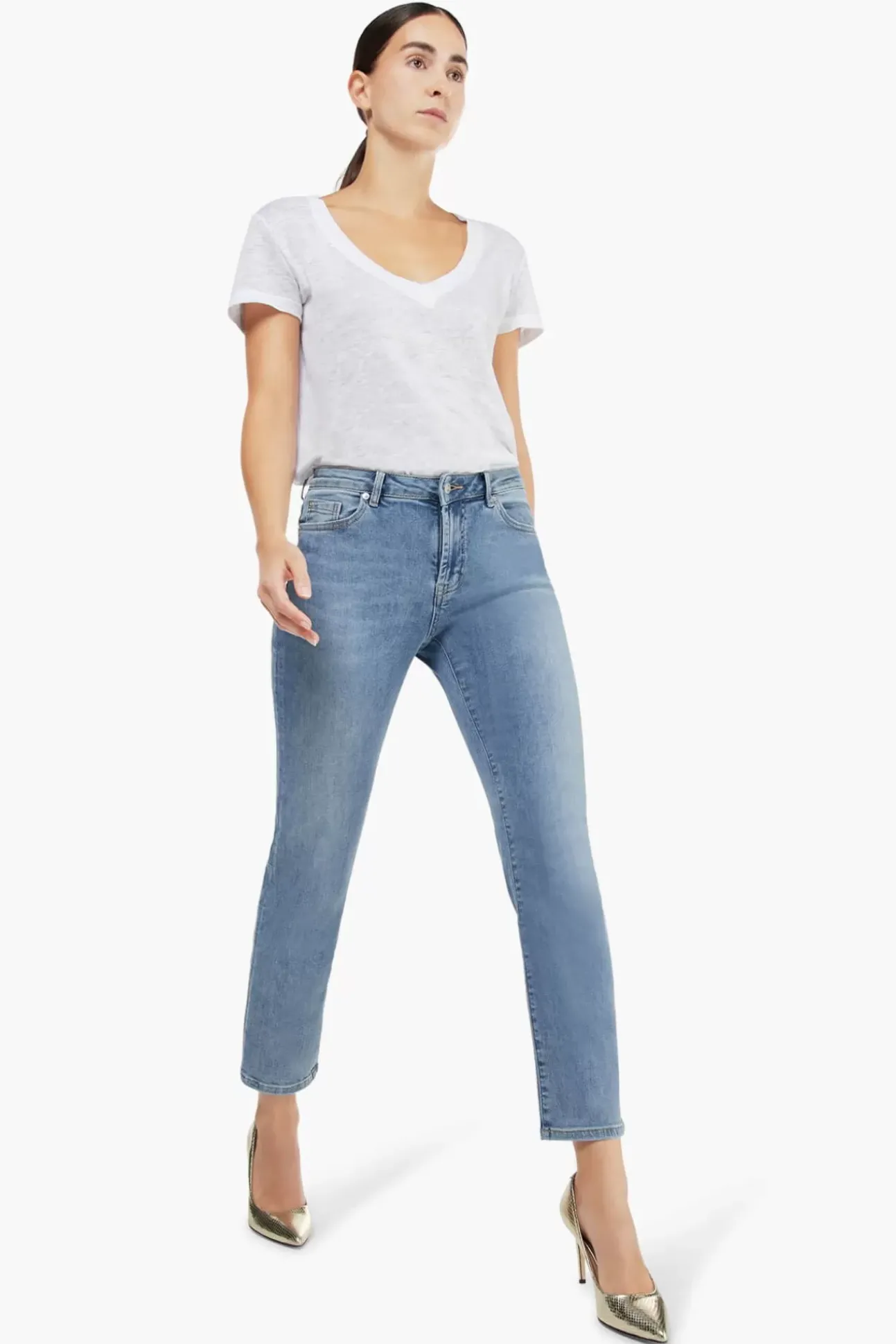 JANICE Denim^Blauwe Mom Jeans Cooper Blue 808