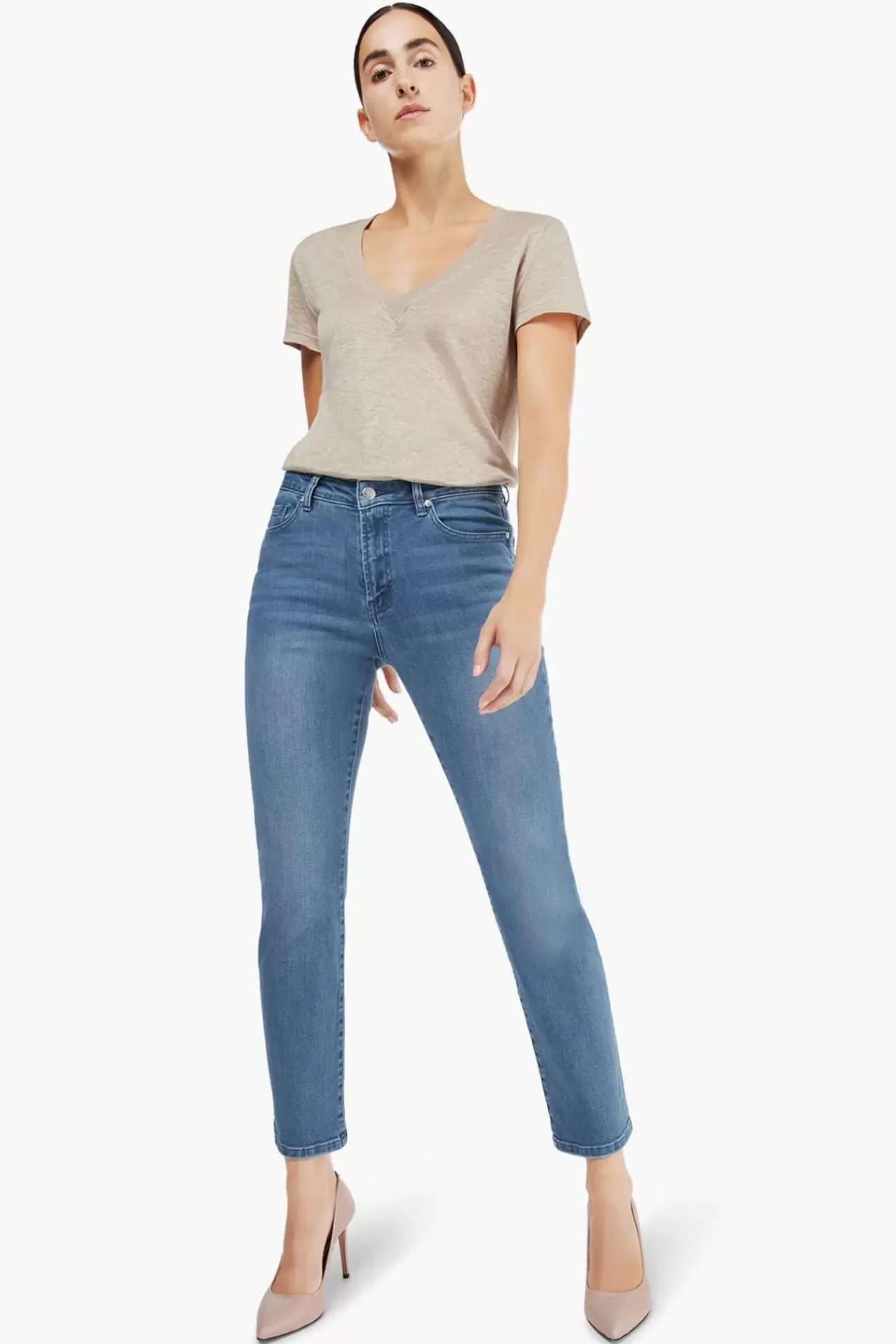 JANICE Denim^Blauwe Mom Jeans Cooper Dark Denim 009