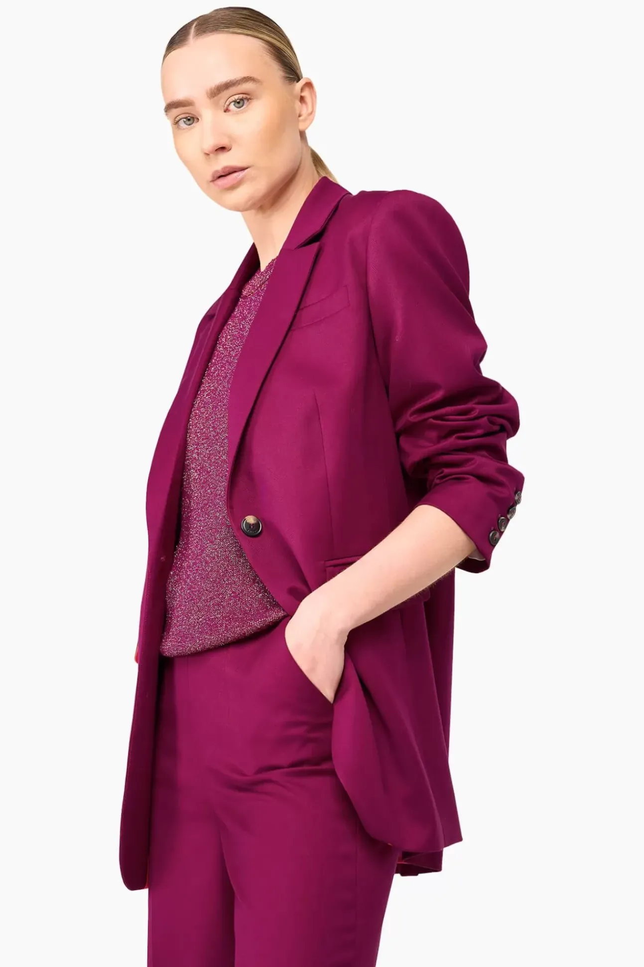JANICE Blazers^Blazer Dames Hank Burgundy