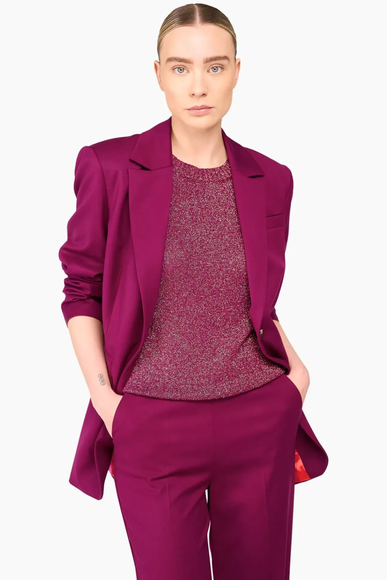 JANICE Blazers^Blazer Dames Hank Burgundy
