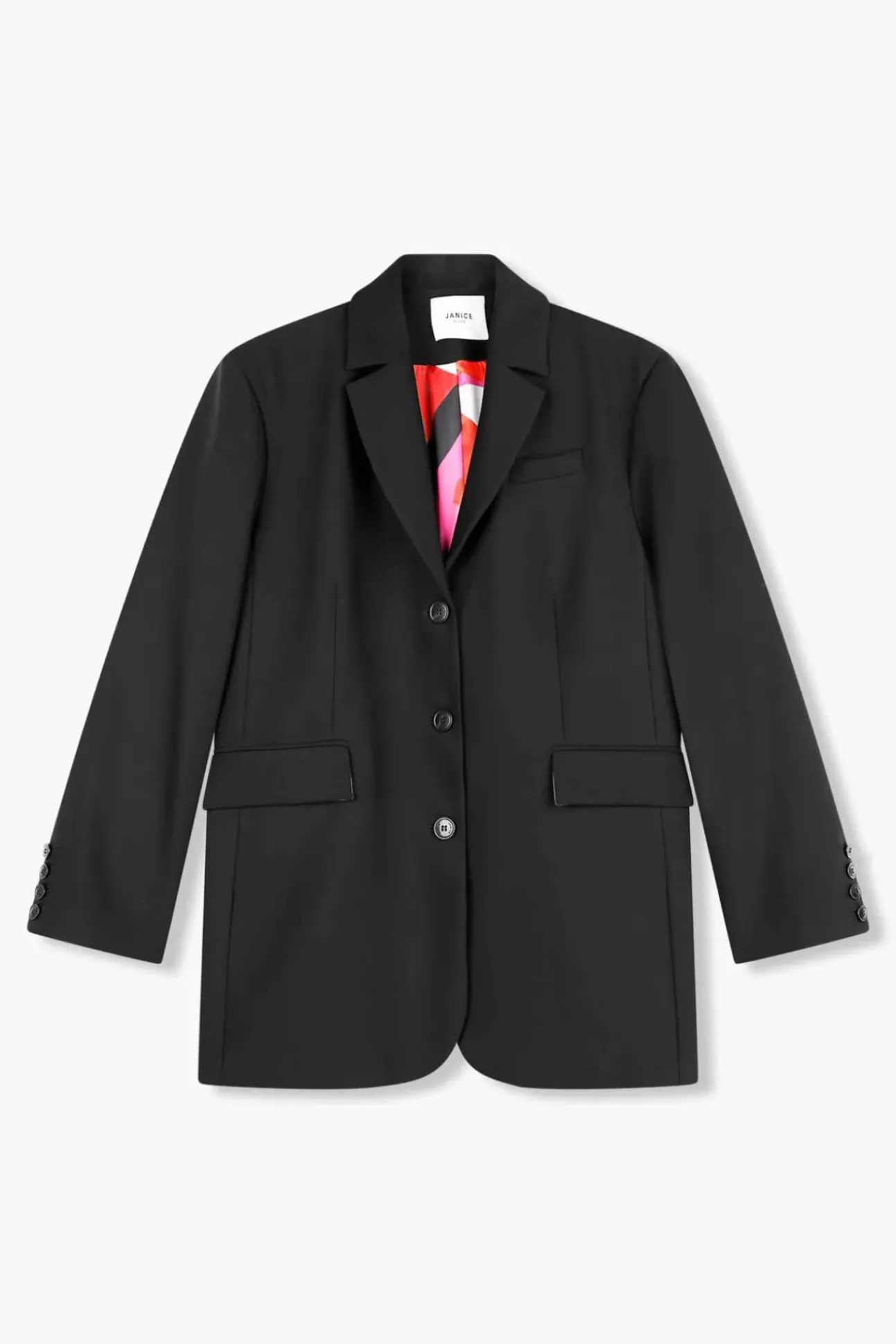 JANICE Blazers^Blazer Dames Oversized Buddy Zwart