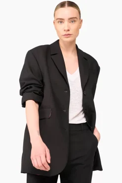 JANICE Blazers^Blazer Dames Oversized Buddy Zwart