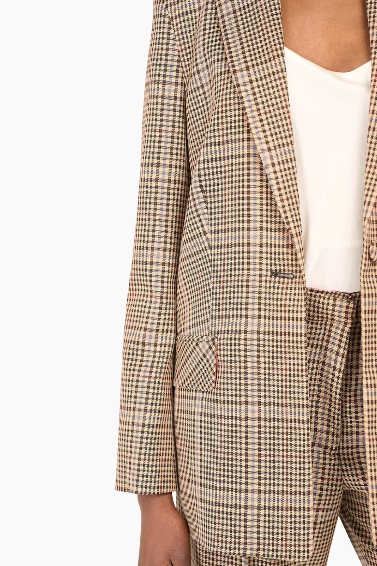 JANICE Blazers^Blazer Dames Ruit Nash Bruin
