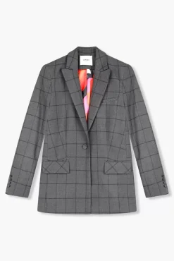 JANICE Blazers^Blazer Dames Ruit Nash Grijs