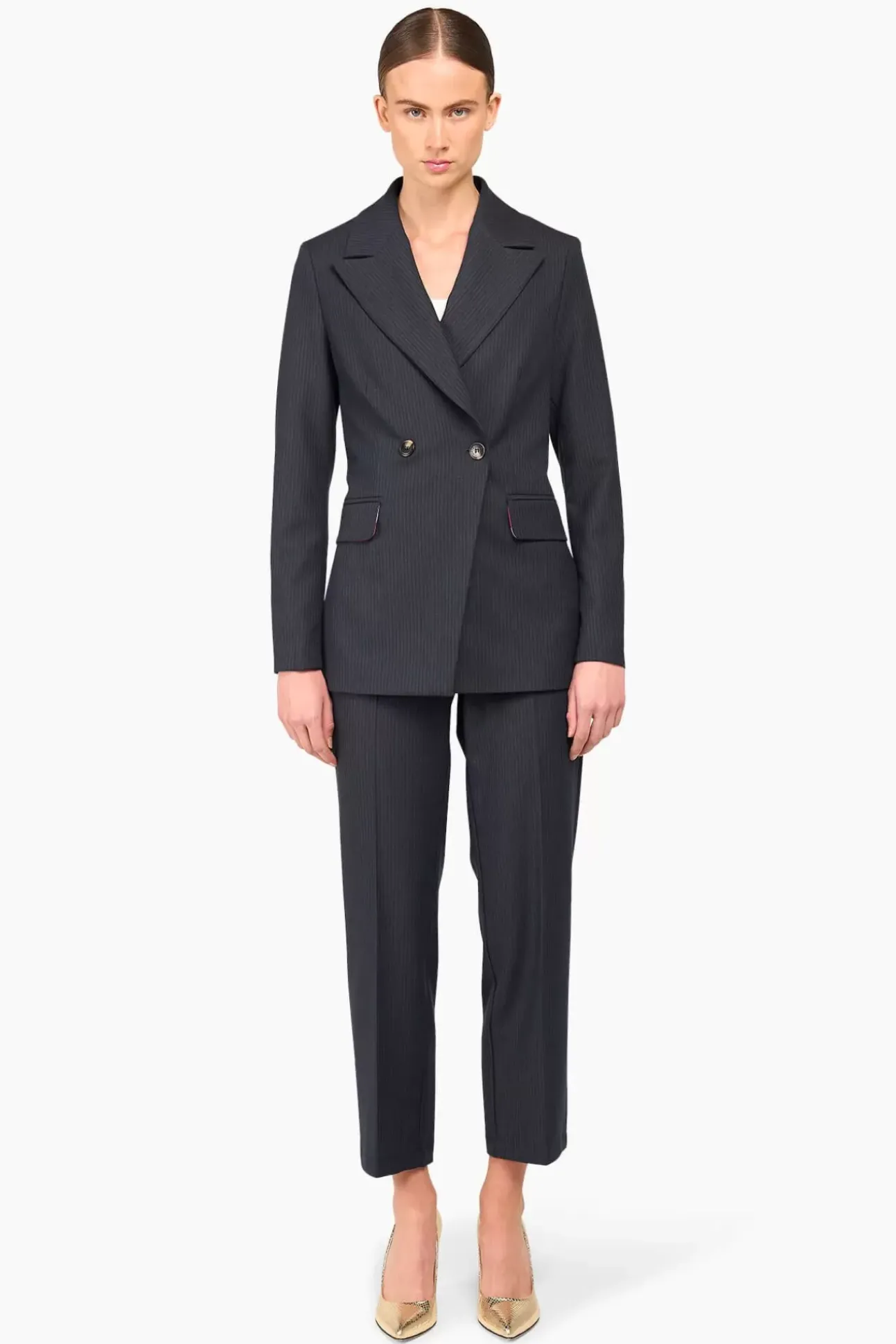 JANICE Blazers^Blazer Dames Streep Kingston Blauw