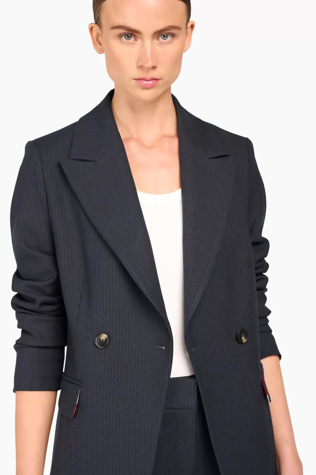 JANICE Blazers^Blazer Dames Streep Kingston Blauw