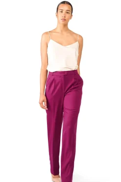JANICE Broeken^Broek Dames Burgundy Andrew