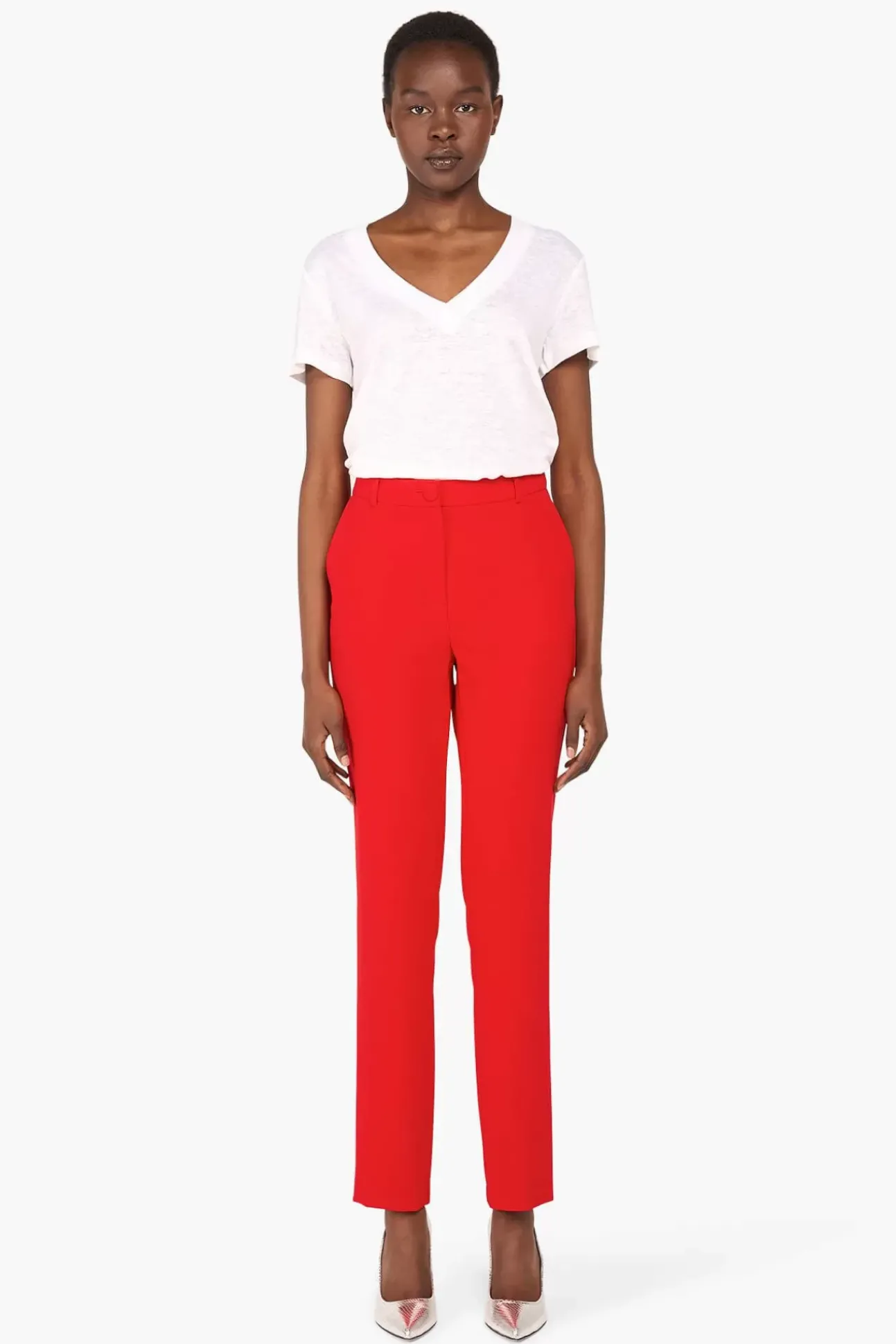 JANICE Broeken^Broek Dames Curtis Rood