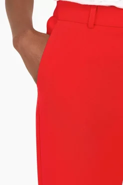 JANICE Broeken^Broek Dames Curtis Rood