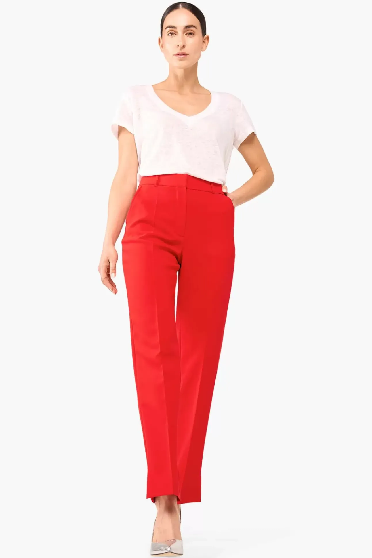 JANICE Broeken^Broek Dames Marc Rood