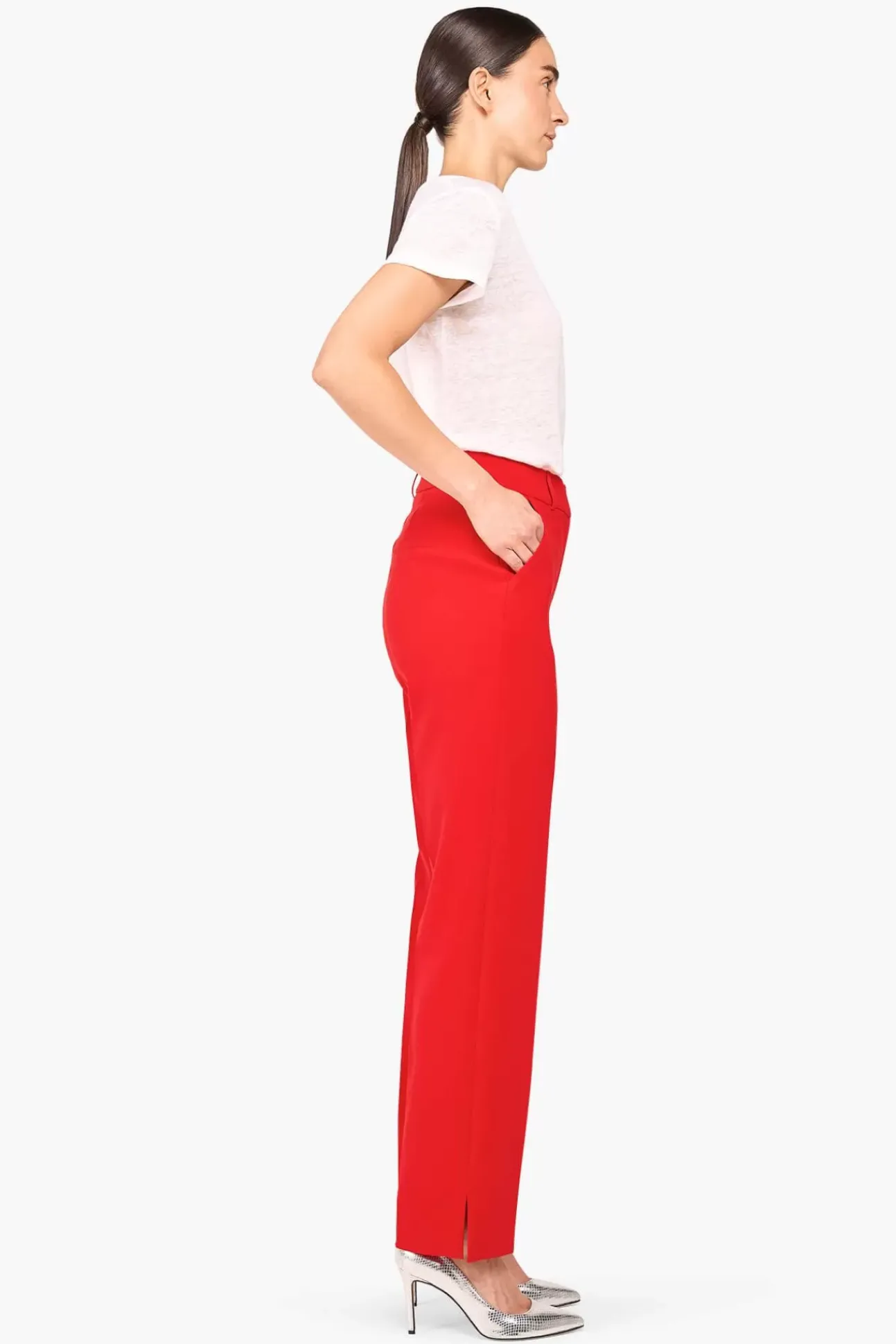 JANICE Broeken^Broek Dames Marc Rood