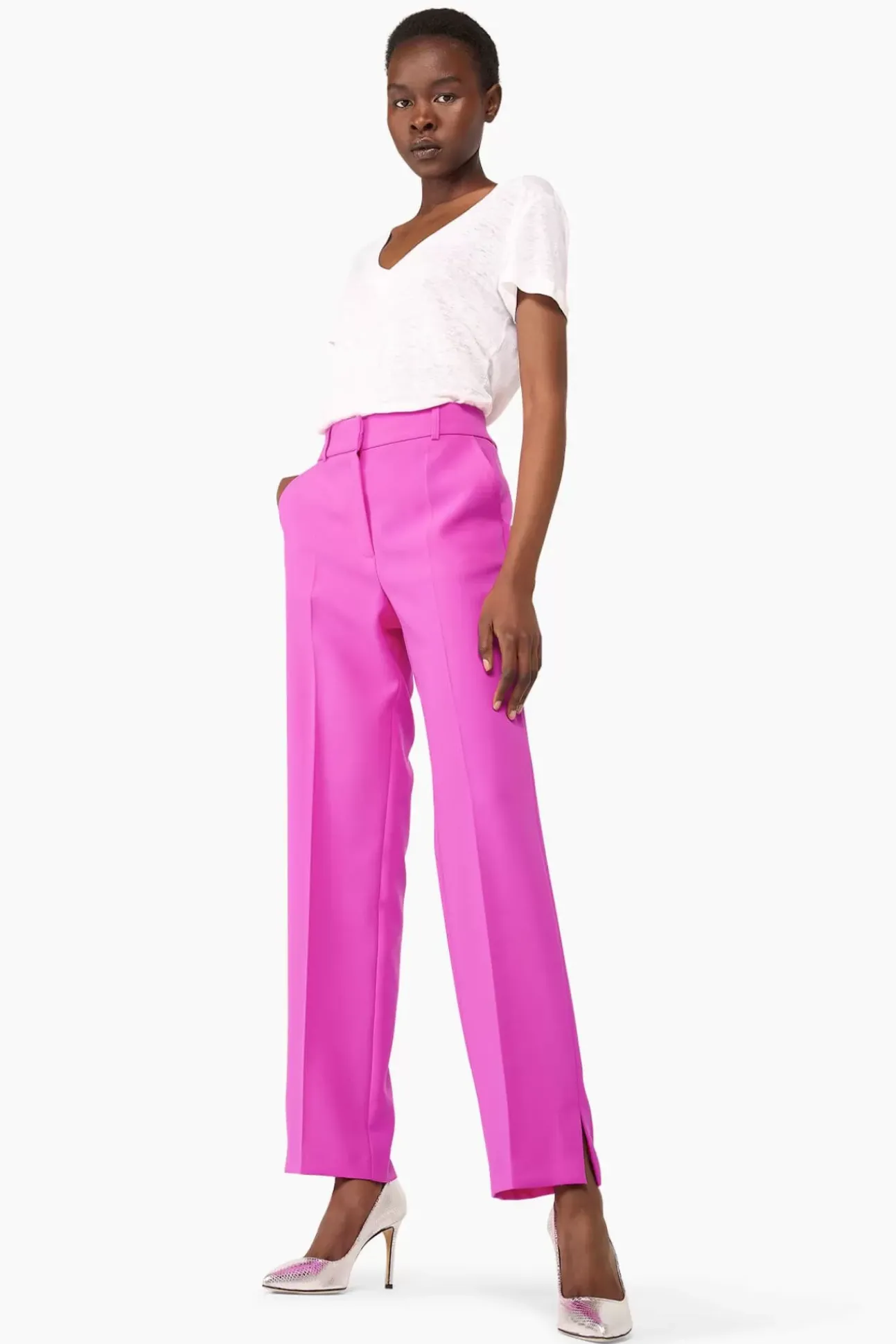 JANICE Broeken^Broek Dames Marc Roze