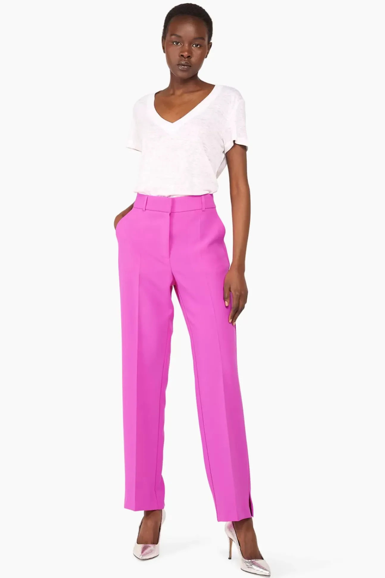 JANICE Broeken^Broek Dames Marc Roze