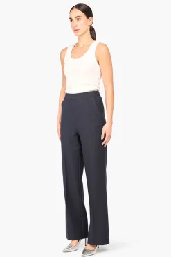 JANICE Broeken^Broek Dames Streep Pete Blauw