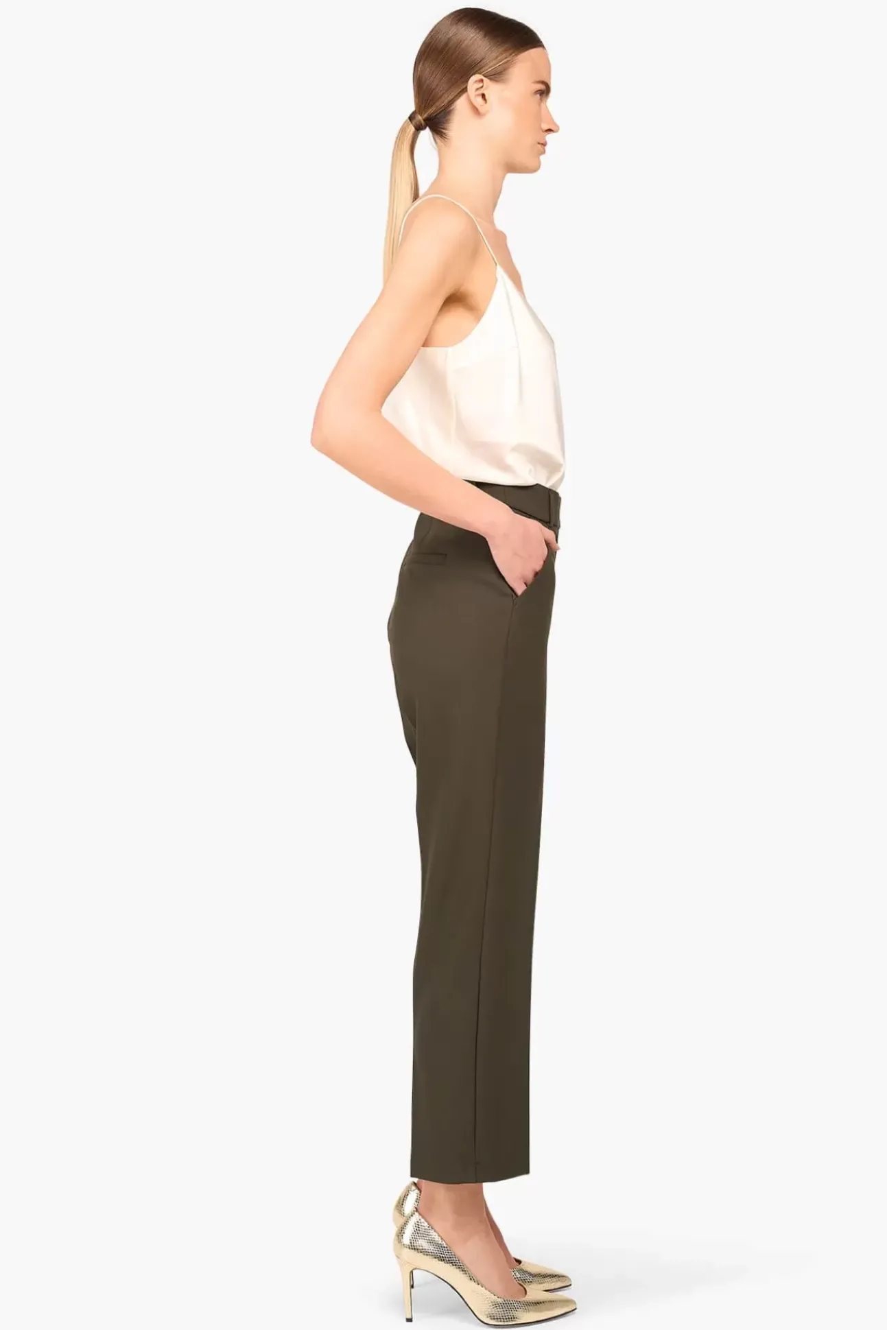 JANICE Broeken^Broek Dames Stretch Sean Groen