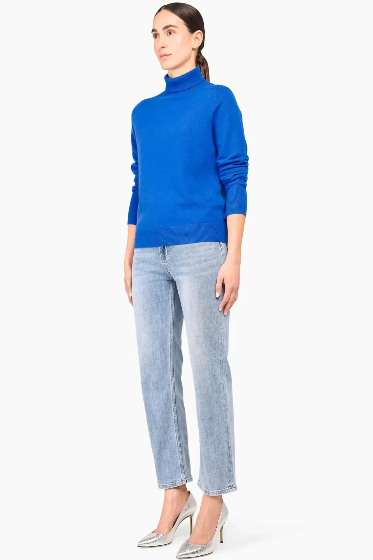 JANICE Sweaters & Truien^Cashmere Blend Coltrui Dames Johnny Blauw