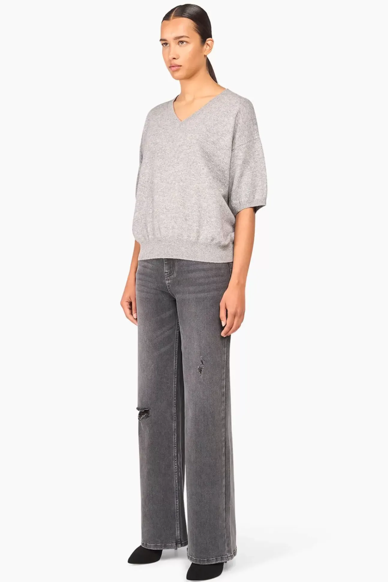 JANICE Sweaters & Truien^Cashmere Blend Trui Dames Romeo Grey