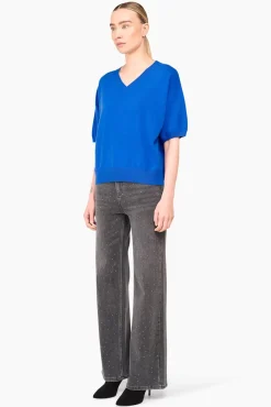 JANICE Sweaters & Truien^Cashmere Blend Truitje Dames Romeo Blue