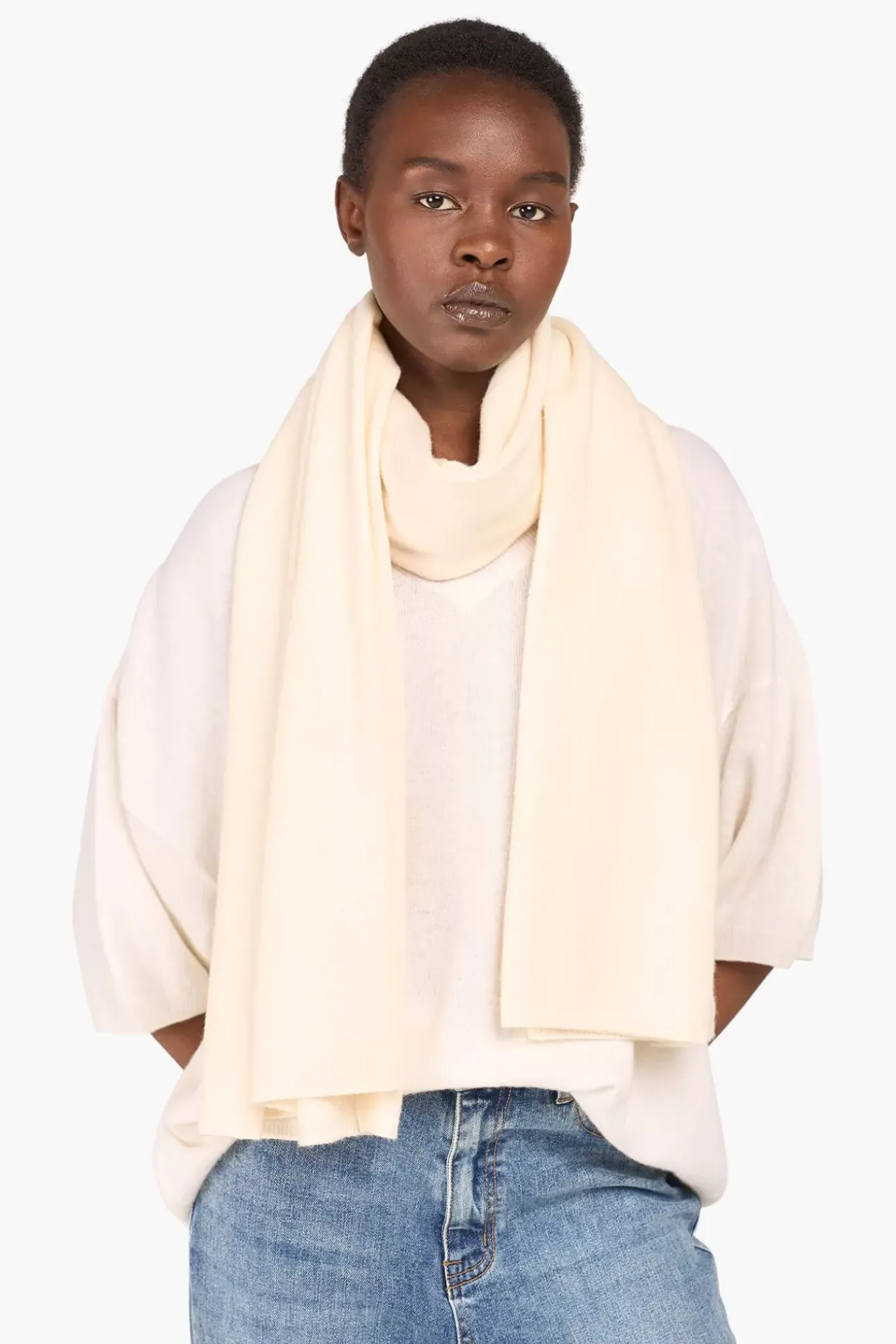 JANICE Sweaters & Truien^Cashmere Blend Truitje Romeo Off White