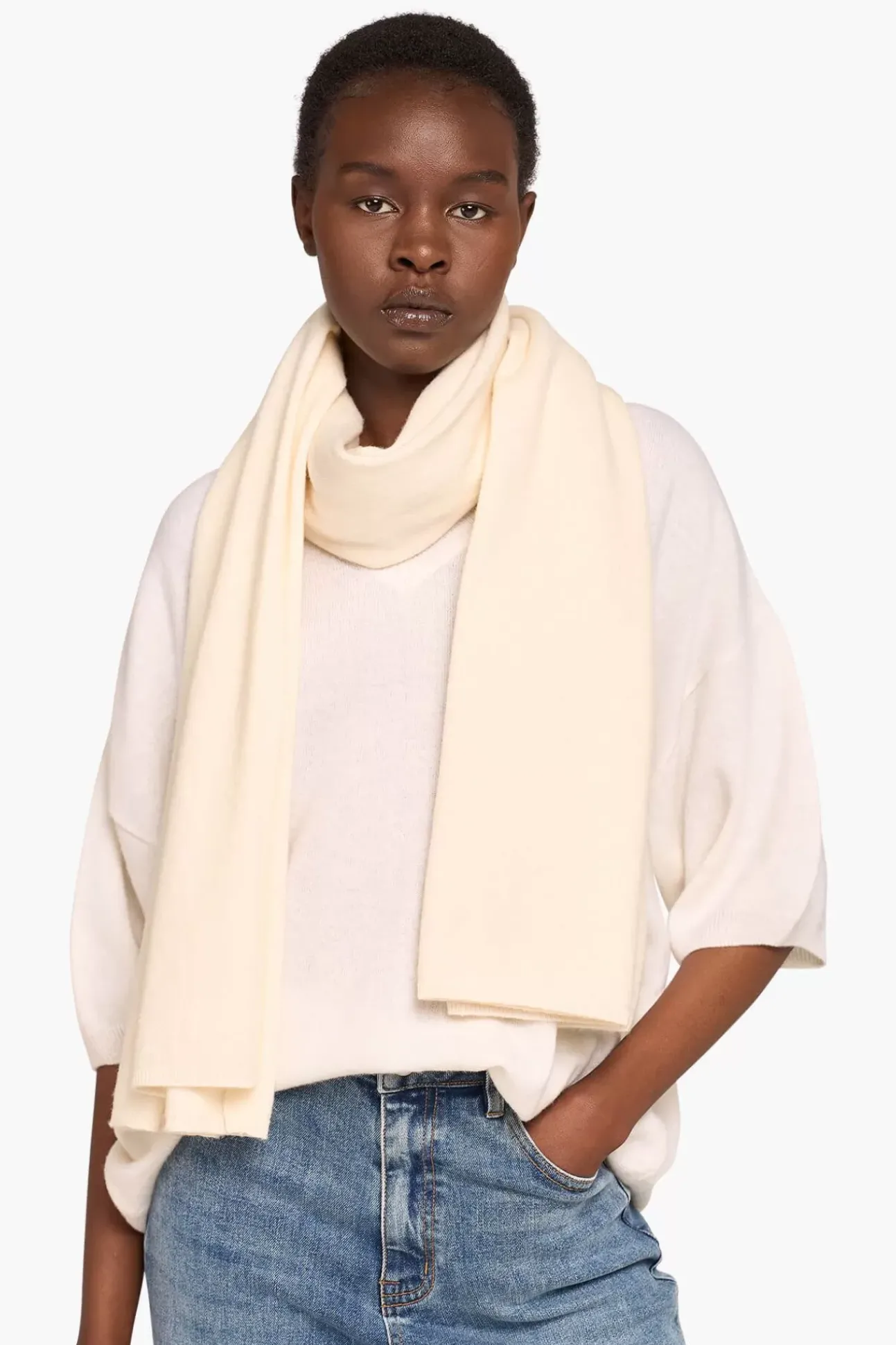 JANICE Sweaters & Truien^Cashmere Blend Truitje Romeo Off White