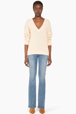 JANICE Sweaters & Truien^Cashmere Trui Dames Brick Off White