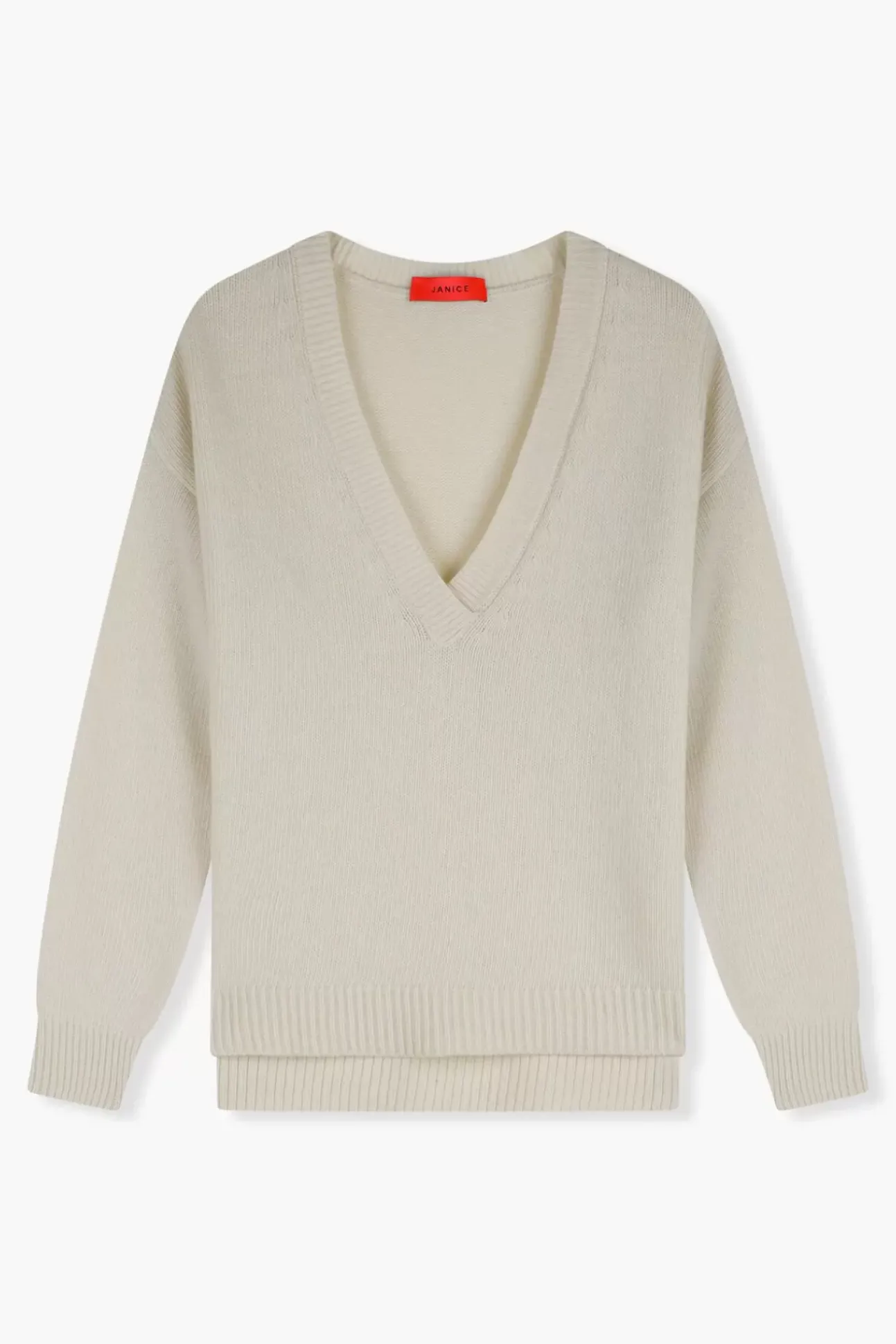 JANICE Sweaters & Truien^Cashmere Trui Dames Brick Off White