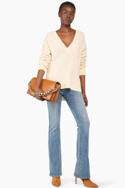 JANICE Sweaters & Truien^Cashmere Trui Dames Brick Off White