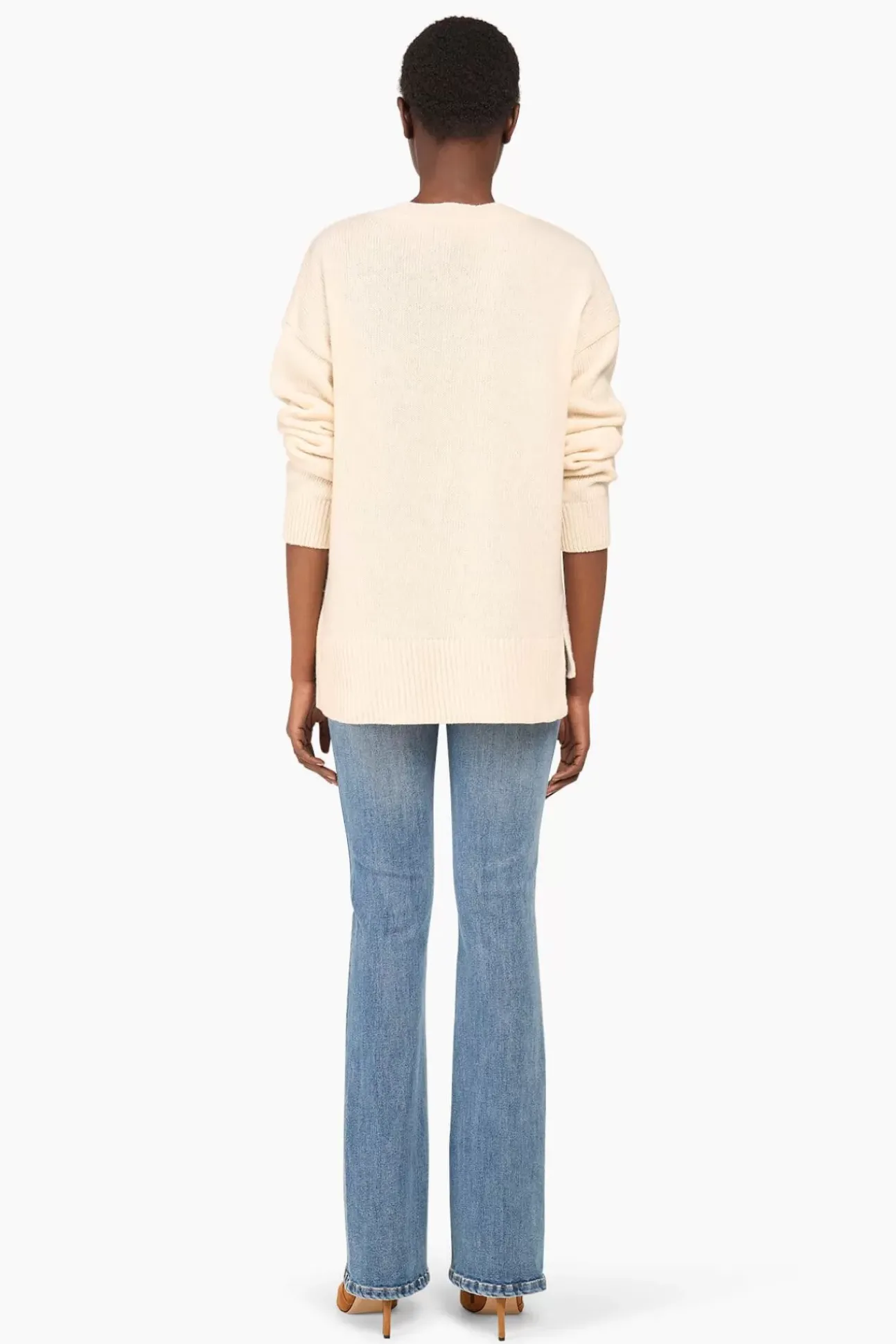 JANICE Sweaters & Truien^Cashmere Trui Dames Brick Off White