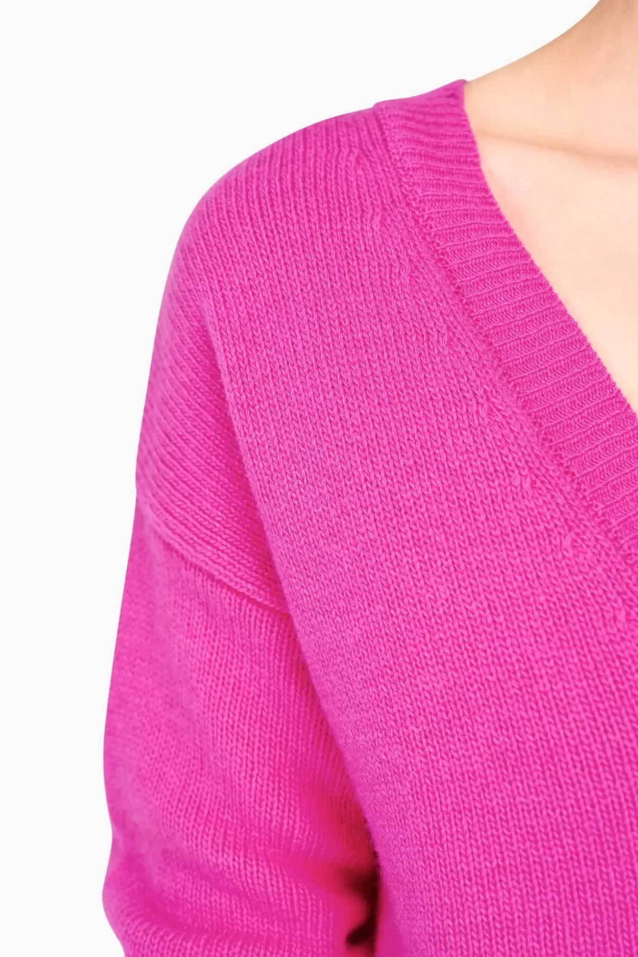 JANICE Sweaters & Truien^Cashmere Trui Dames Vhals Brick Roze