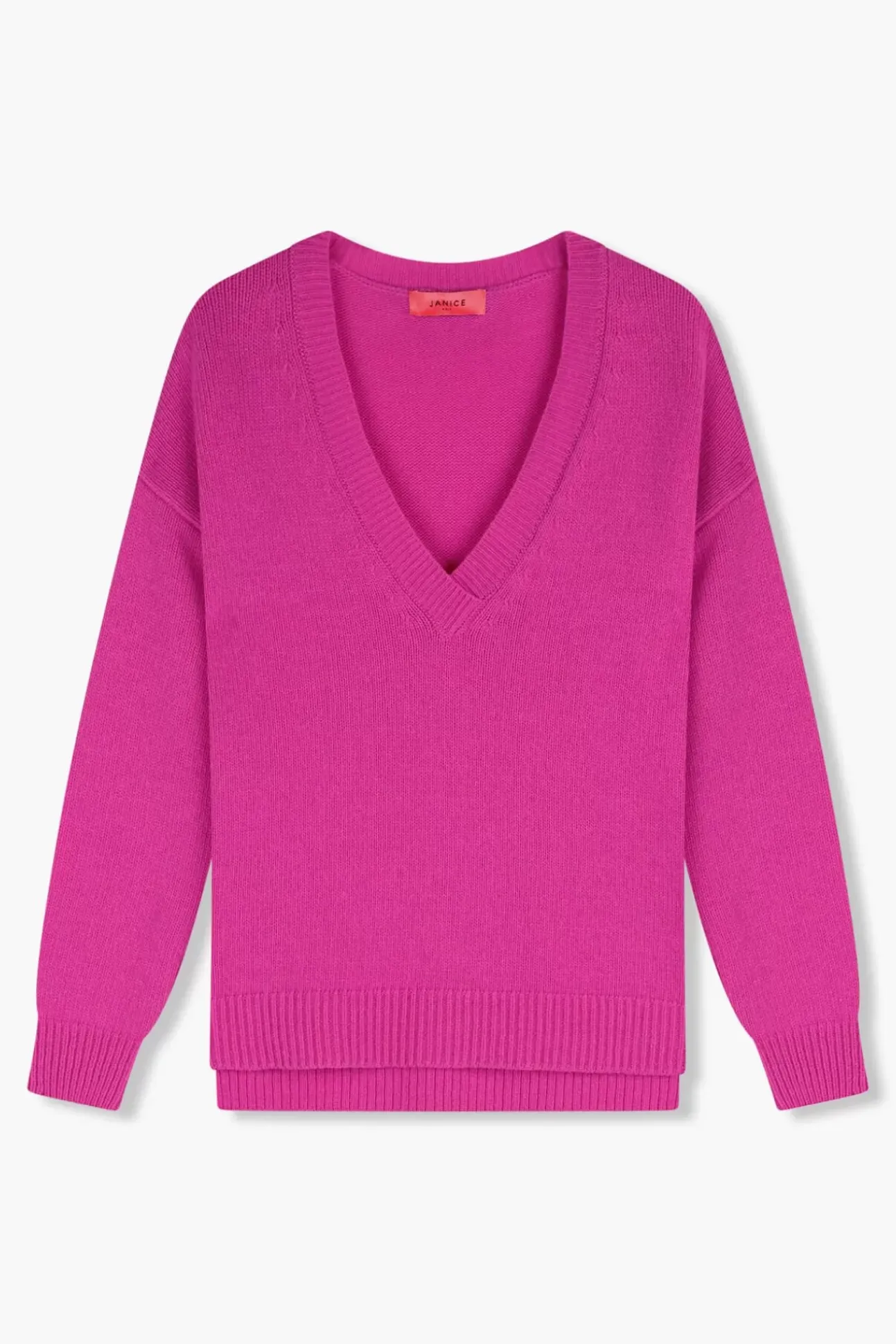 JANICE Sweaters & Truien^Cashmere Trui Dames Vhals Brick Roze