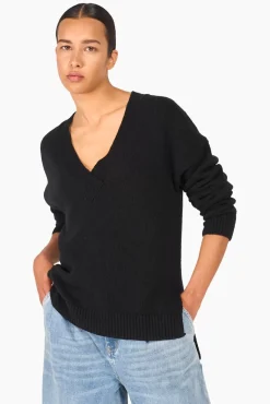 JANICE Sweaters & Truien^Cashmere Trui Dames Vhals Brick Zwart