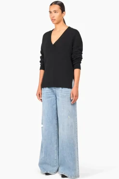JANICE Sweaters & Truien^Cashmere Trui Dames Vhals Brick Zwart