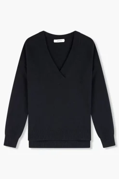 JANICE Sweaters & Truien^Cashmere Trui Dames Vhals Brick Zwart