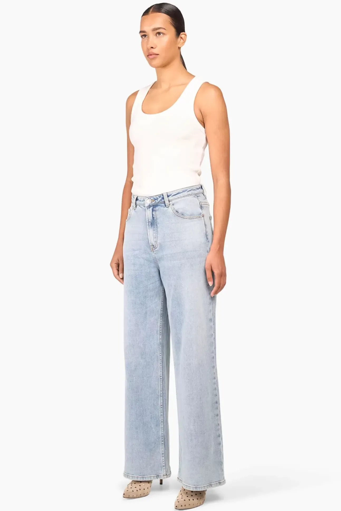 JANICE Denim^Dames Jeans Wide Leg Jason Light Denim 300