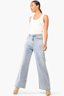 JANICE Denim^Dames Jeans Wide Leg Jason Light Denim 300