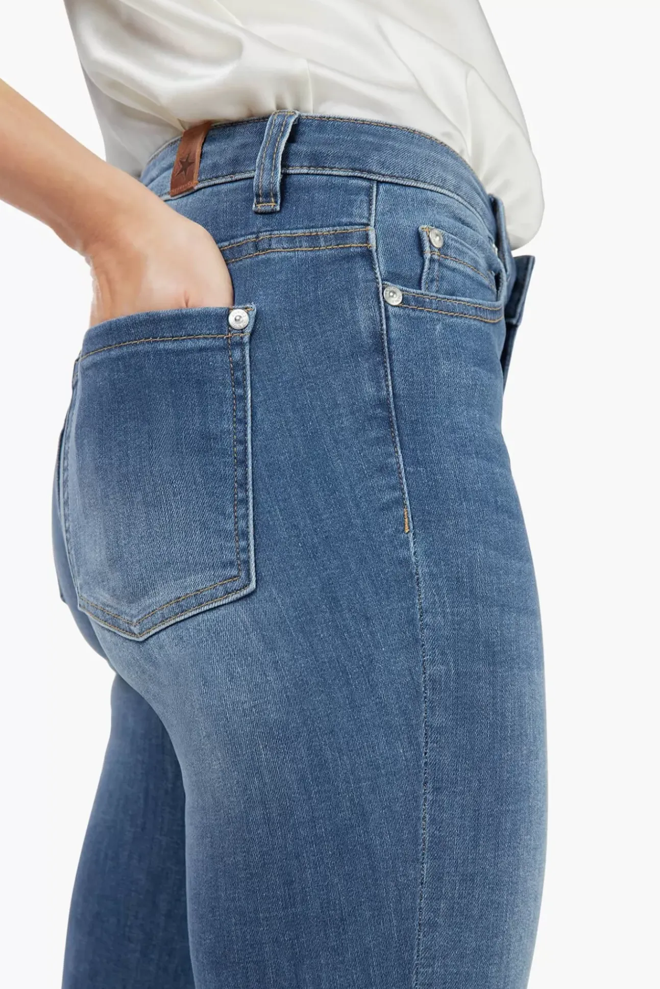 JANICE Jeans^Donker Blauwe High Waist Skinny Jeans Rocket Blue 111
