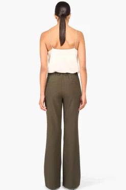 JANICE Broeken^Flared Broek Dames Tyrone Groen