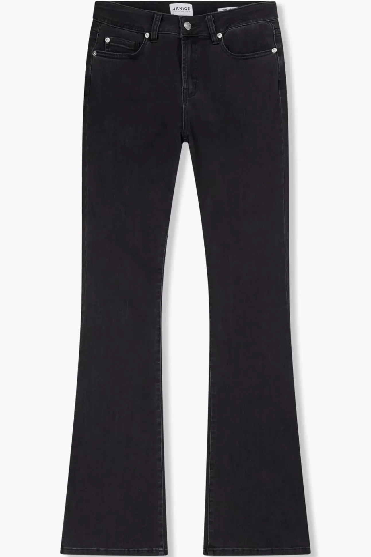 JANICE Denim^Flared Jeans Dames Arlo Zwart 410