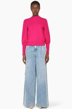 JANICE Sweaters & Truien^Gebreide Trui Pof Mouwen Jay Roze