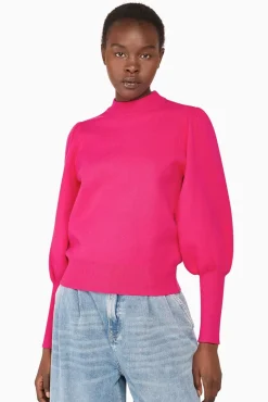 JANICE Sweaters & Truien^Gebreide Trui Pof Mouwen Jay Roze
