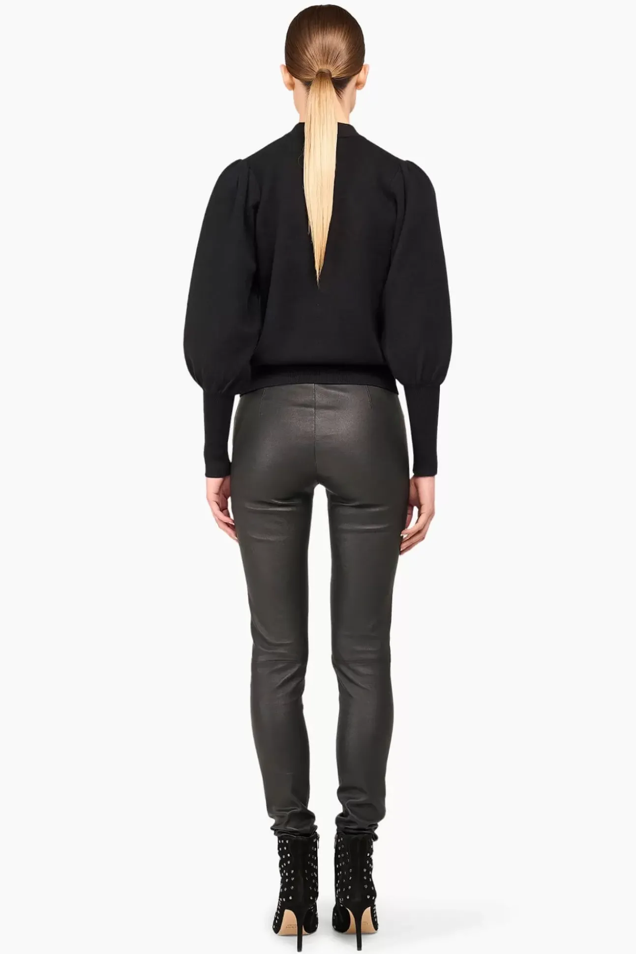 JANICE Sweaters & Truien^Gebreide Trui Pof Mouwen Jay Zwart