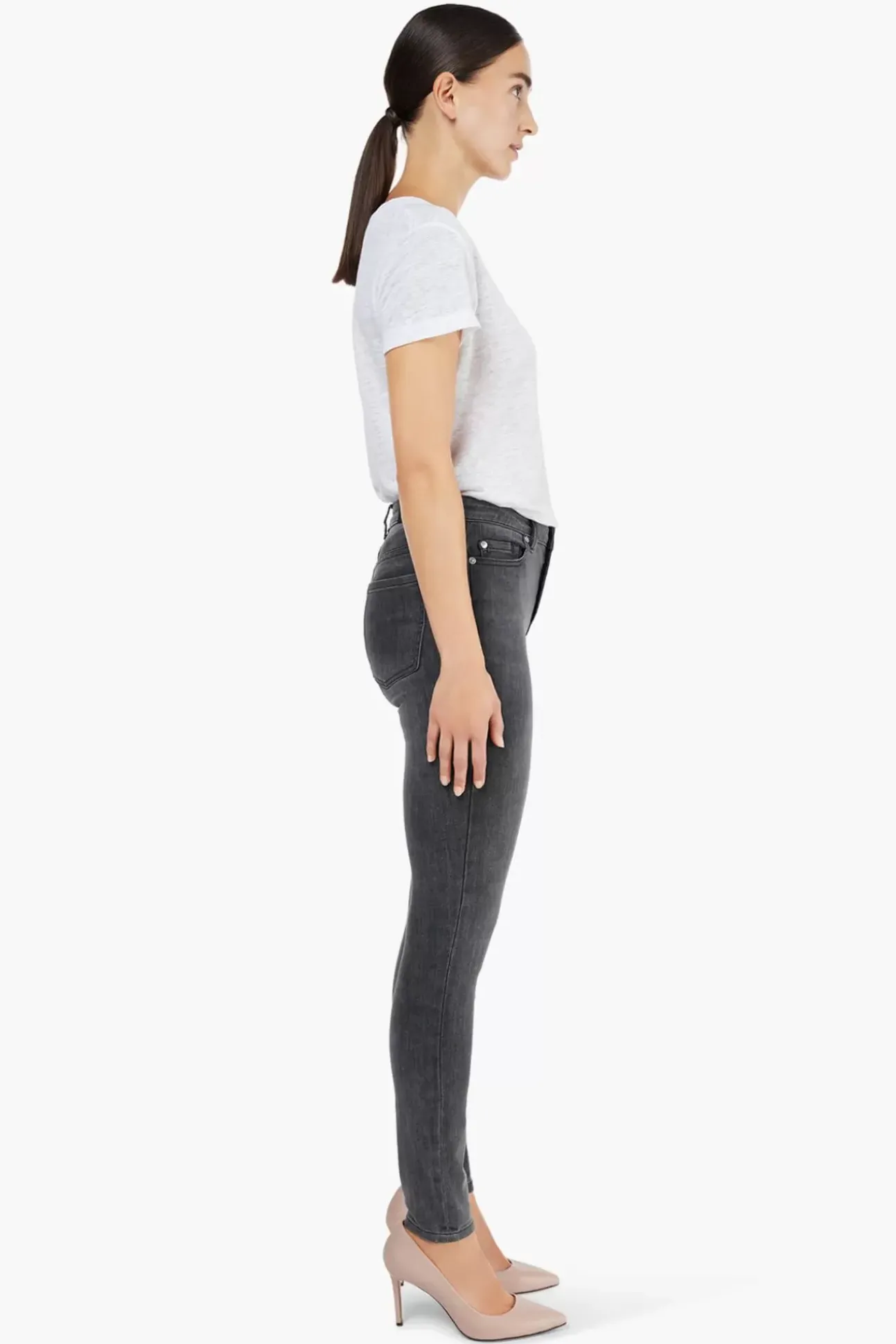 JANICE Denim^Grijze High Waist Skinny Jeans Rocket Grey 007