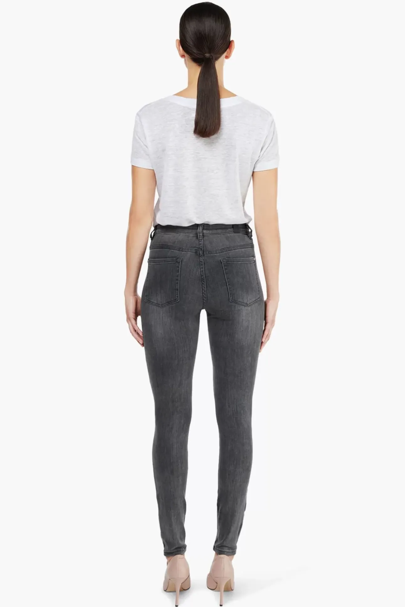 JANICE Denim^Grijze High Waist Skinny Jeans Rocket Grey 007