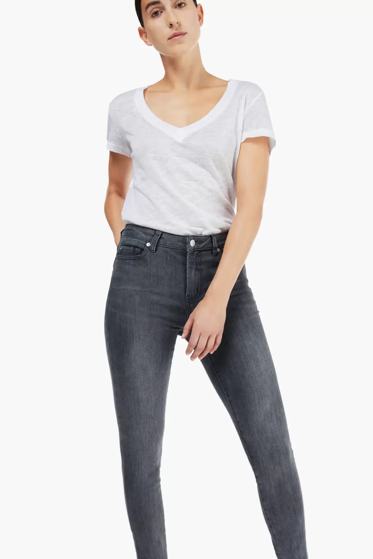 JANICE Denim^Grijze High Waist Skinny Jeans Rocket Grey 007