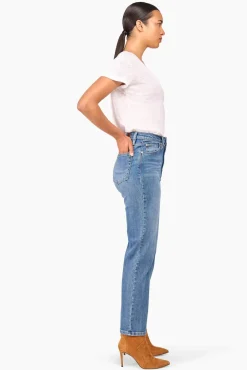 JANICE Broeken^High Rise Boyfriend Jeans Morgan Blue 405