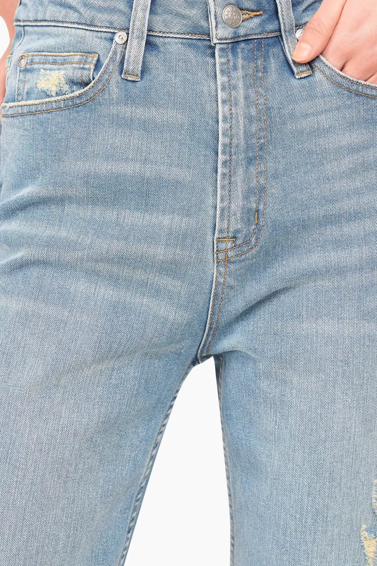 JANICE Denim^High Rise Boyfriend Jeans Morgan Destroyed Blue 033